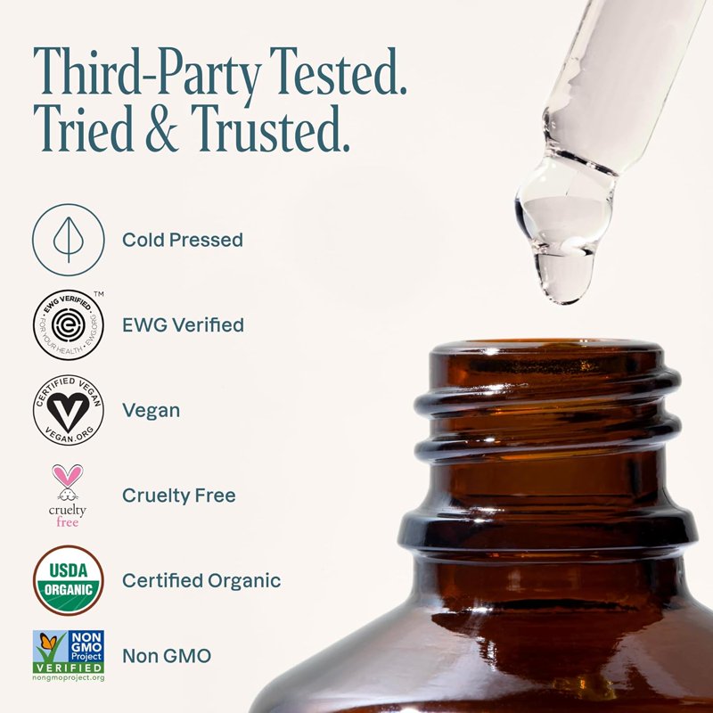 Organic Castor Oil for Hair, Skin, and Eyelashes with Application Kit