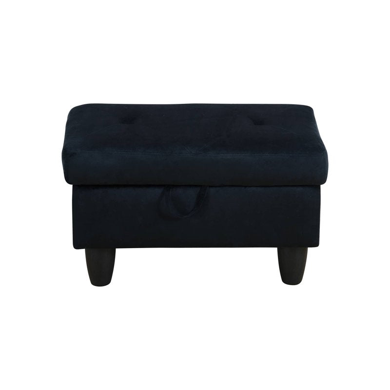 Lift-Top Storage Ottoman Bench - Flannel Upholstered, Multiple Colors