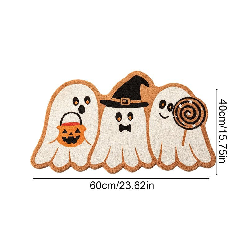 Ghost Halloween Doormat with Ghost Pattern PVC Floor Mat - Ghost Bath Mat Variation 37_Ghost Bath Mat AK