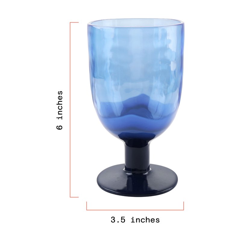 Acrylic Goblet Wine Colorblock Set - 2 Pack, 16-Ounce