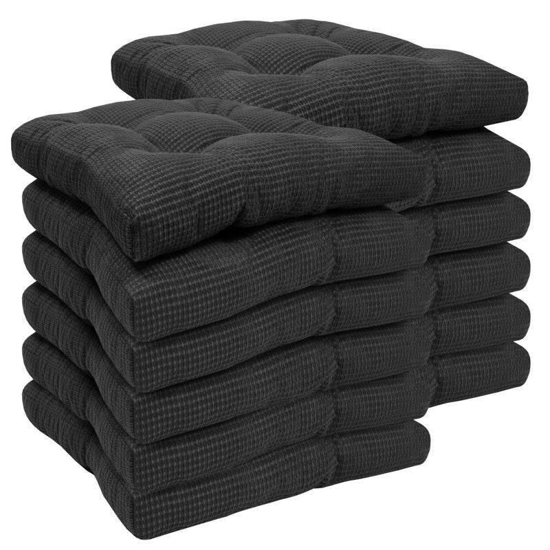 Fluffy Memory Foam Non-Slip Chair Cushion Pad - 12 Pack Charcoal