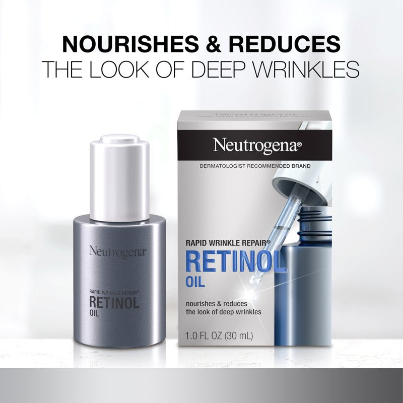 Retinol Anti-Wrinkle Facial Oil Serum for Fine Lines, 1 fl. oz