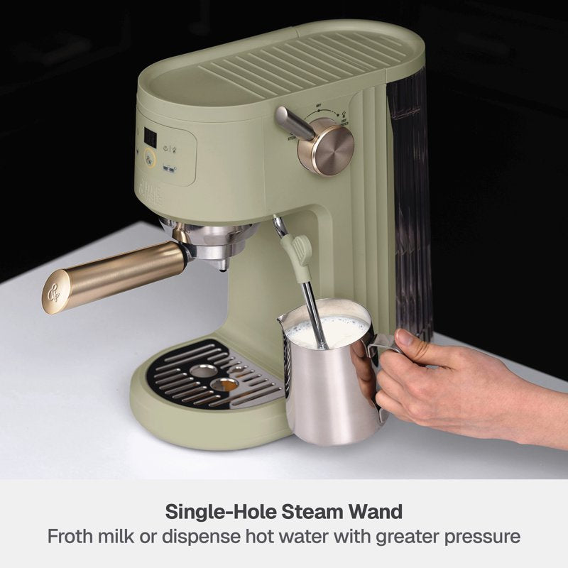 Barista Mini Espresso Machine - 15-Bar Pressure, Eucalyptus Green