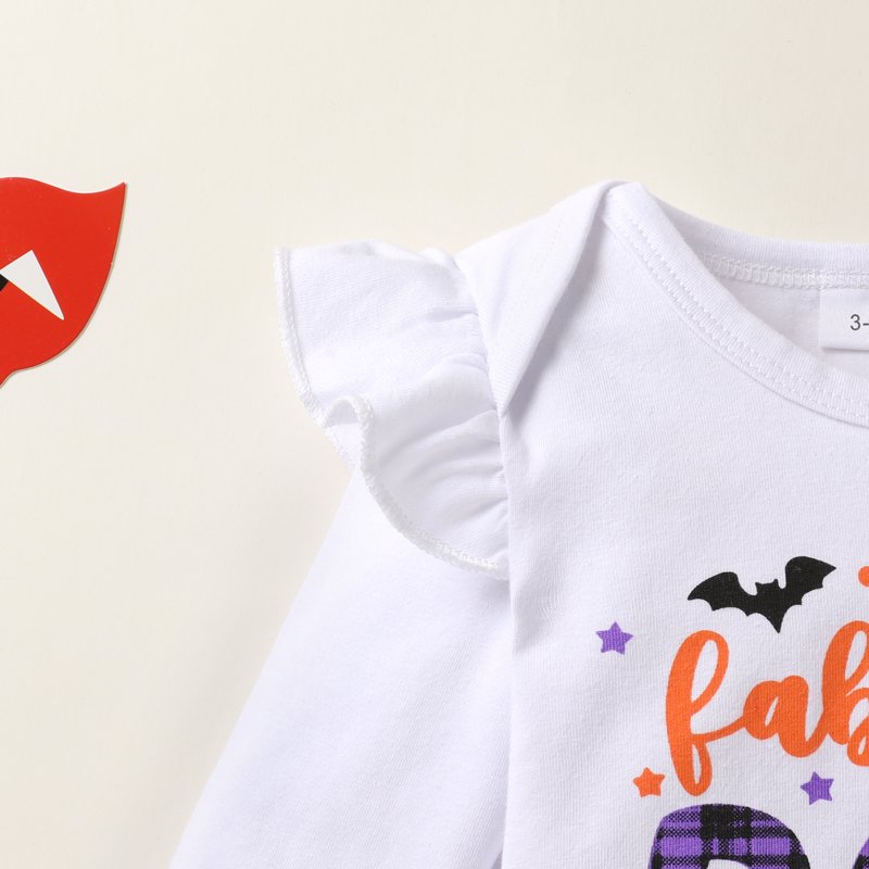 Purple Baby Halloween Romper Set with Pants & Headband - 12-18 Months