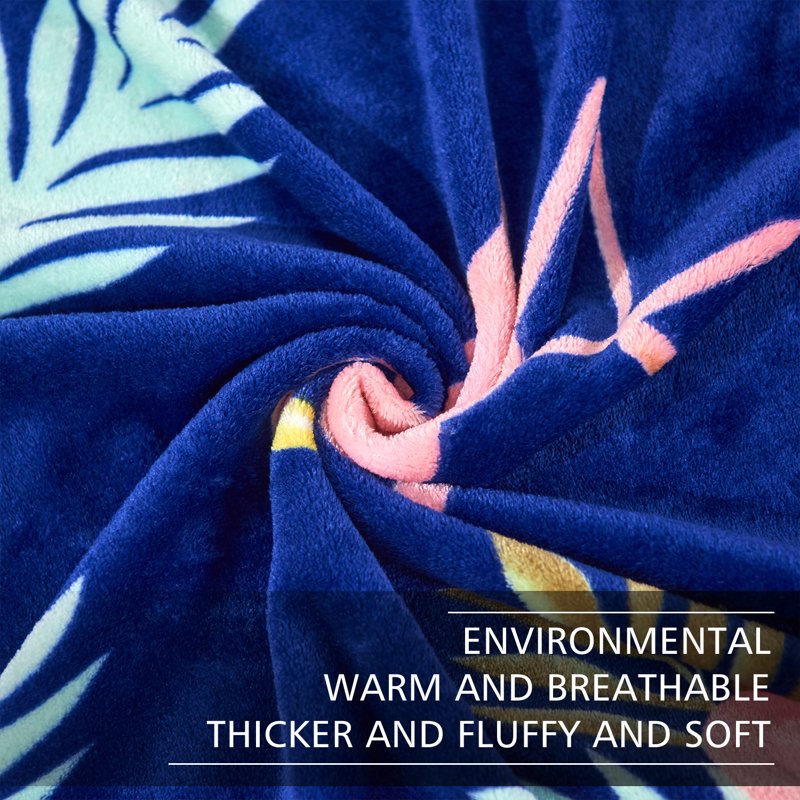 Pink Flamingo Fleece Throw Blanket 50x60 Inches Cozy Plush Nap Blanket