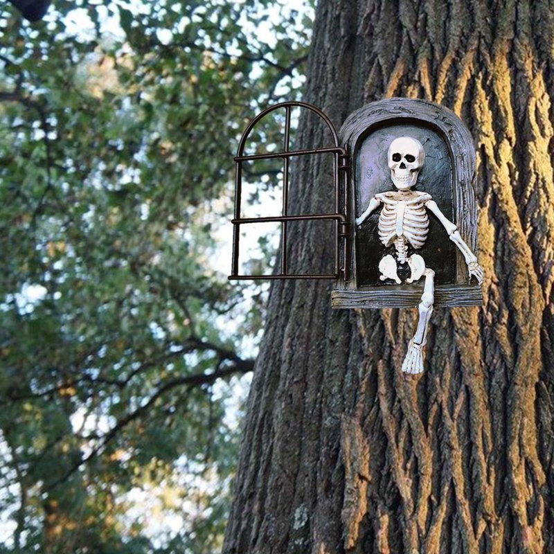 Halloween Skeleton Window Wall Decor - Gothic Resin Figurine, 22# Variation