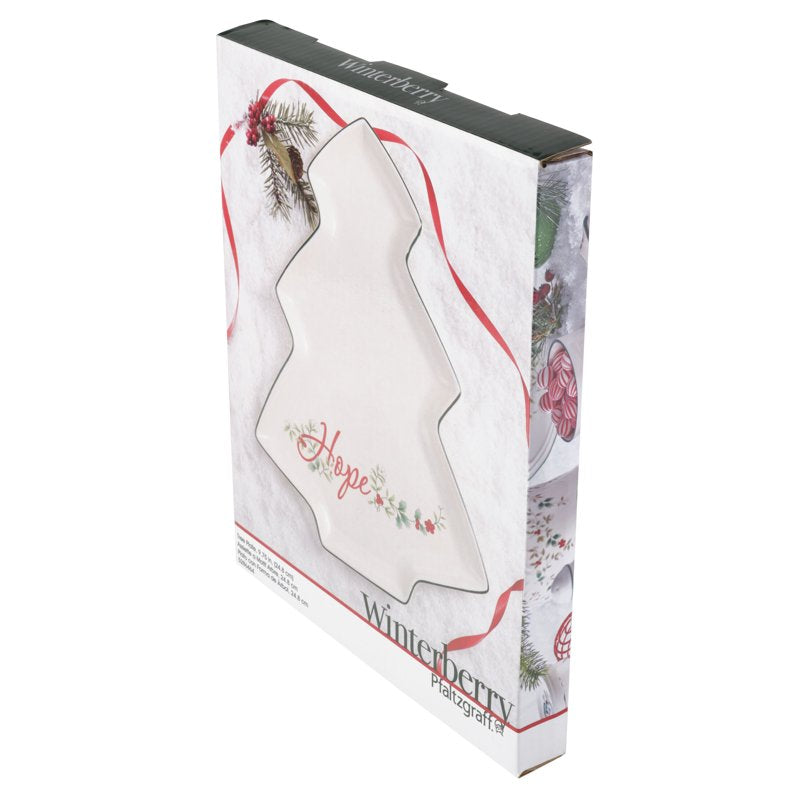 Winterberry Tree Serving Plate - 9.75 Inch Stoneware