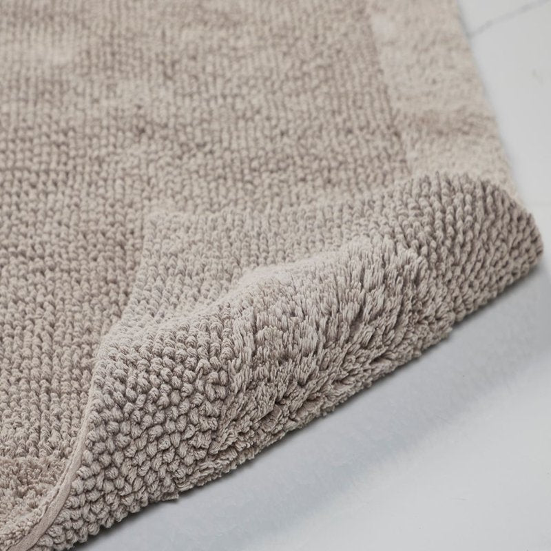 Bathroom Runner Rug 20x60 Reversible Cotton Bath Mat Beige - Soft & Water-Absorbent