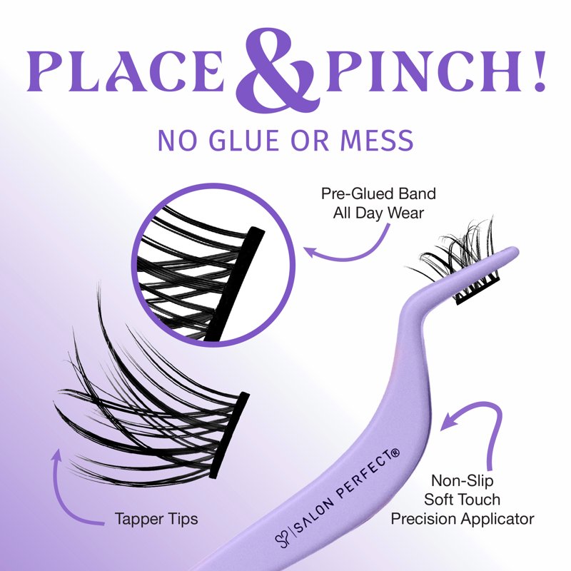 Pre-Glued Underlash Extensions Kit - Wispie Faux Mink Lash Clusters