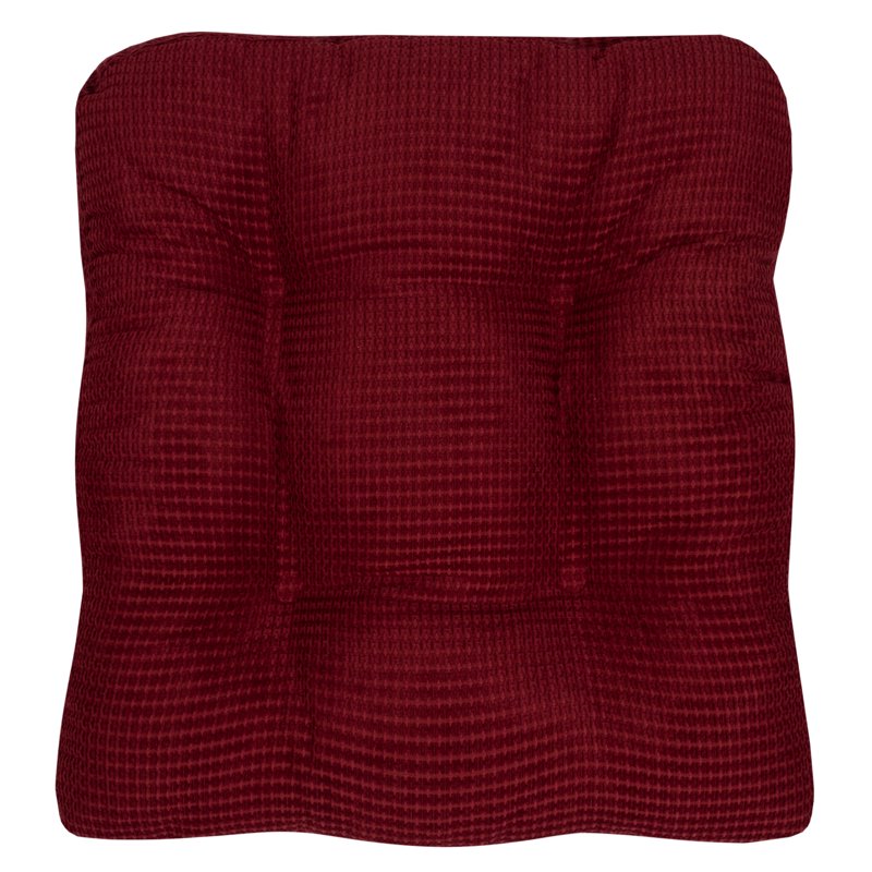 Fluffy Memory Foam Non-Slip Chair Cushion Pad - 4-Pack Burgundy