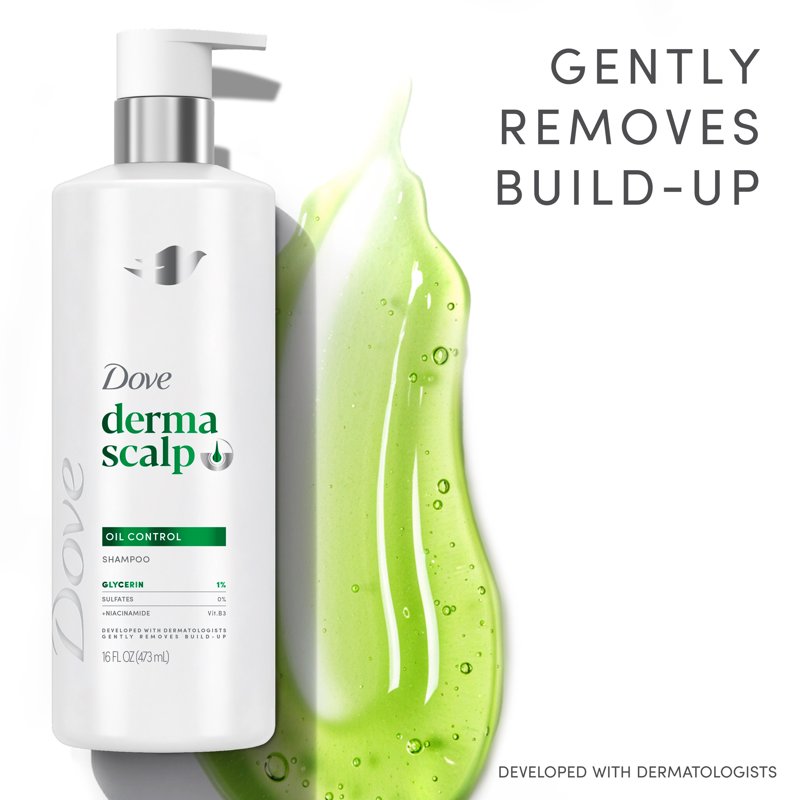 Scalp Oil Control Shampoo with Niacinamide and Glycerin, 16 fl oz