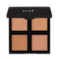 4-Color Powder Bronzer Palette for Contouring and Highlighting