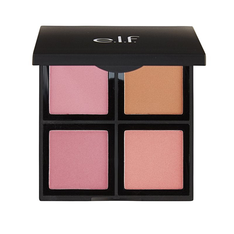 4-Shade Powder Blush Palette - Long-Lasting Pigmented Makeup