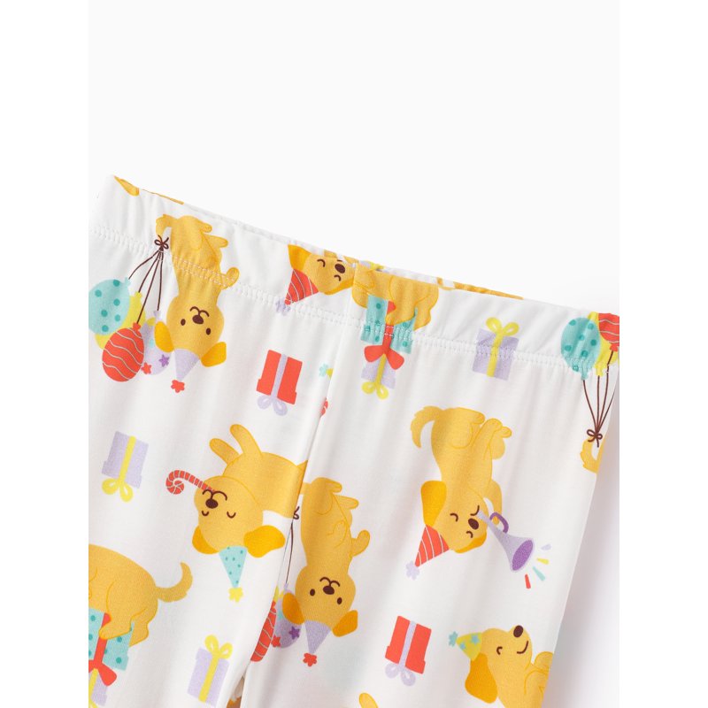 Toddler Pajamas Set with Dogs Print - Bamboo Viscose 2-Piece Sleepwear, 4Y, Variation 5#Yellow Dog