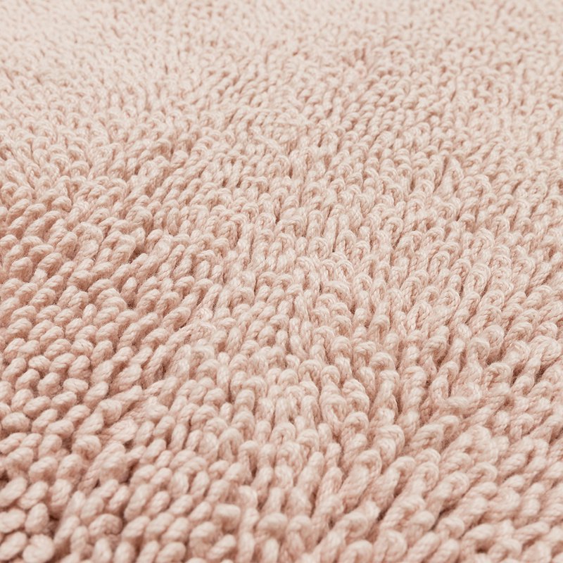 Cotton Plush Bath Mat - Non-Slip, Stain & Fade Resistant, Blush, 1.5' x 2'