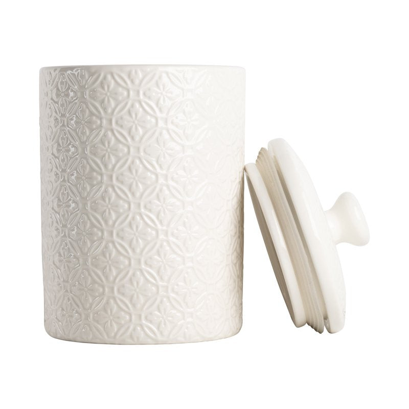 Ceramic Food Storage Canister Set of 3 - White Hampton