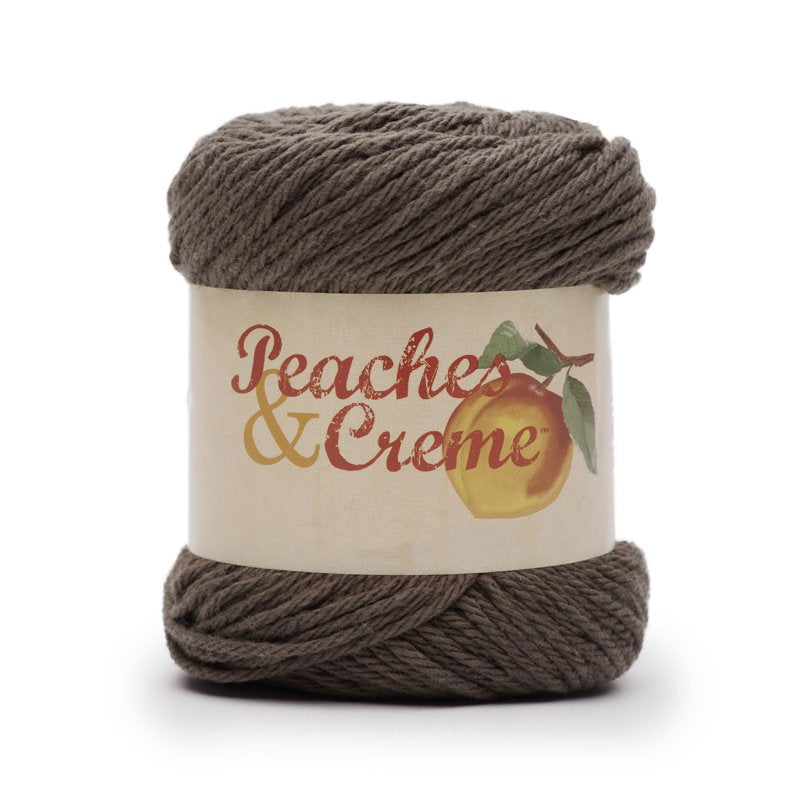 Peaches & Crème Solid Cotton Yarn 3-Pack Dark Taupe - Medium Weight 120 Yards