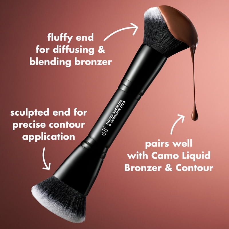 Dual-Ended Liquid Bronzer and Contour Makeup Brush