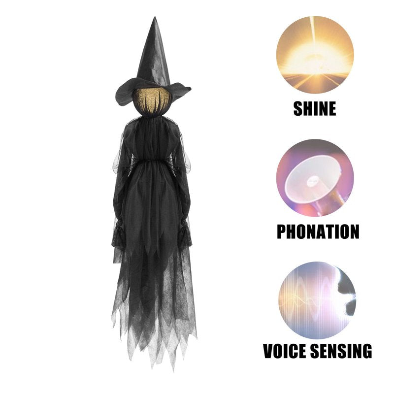 Halloween Hanging Ghost Decorations 59-Inch Skeleton Reapers Outdoor Party Props 2-Pack