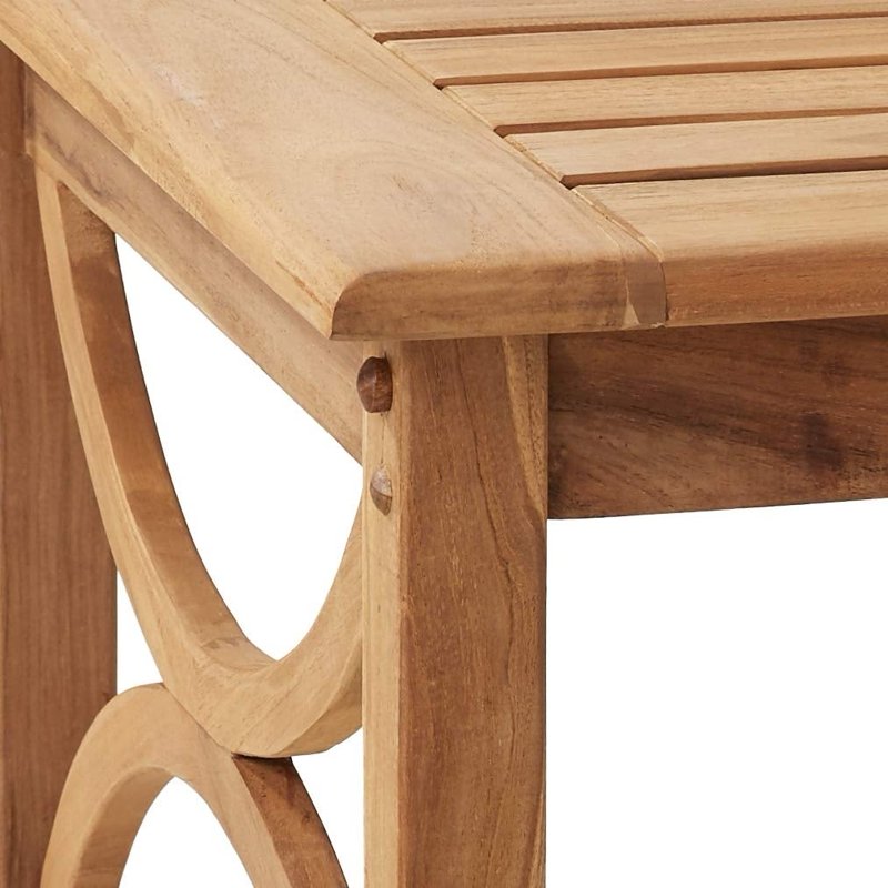 Teak Patio Side Table - Outdoor Accent Table for All Settings