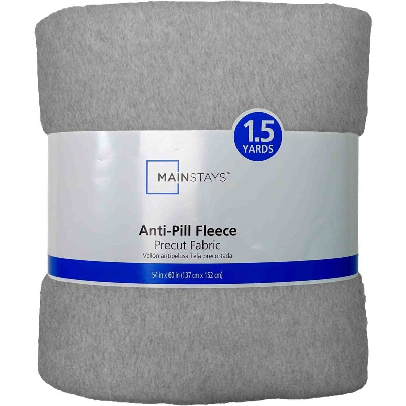 Mainstays Heather Gray 2-Pack 1.5 Yards Lux Anti-Pill Fleece Fabric for Crafts