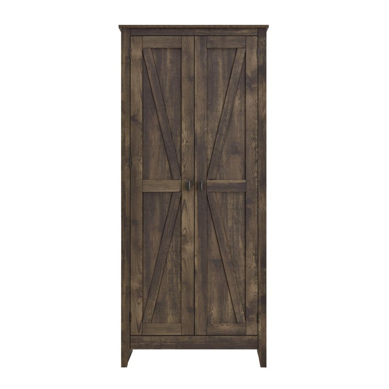 Rustic Farmington 31.5-Inch Wide Storage Cabinet - Weathered Brown Finish