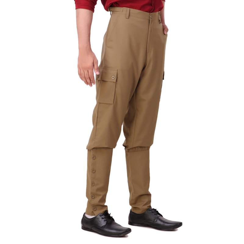 Men's Victorian Steampunk Airship Pants Khaki M - Costume Trousers
