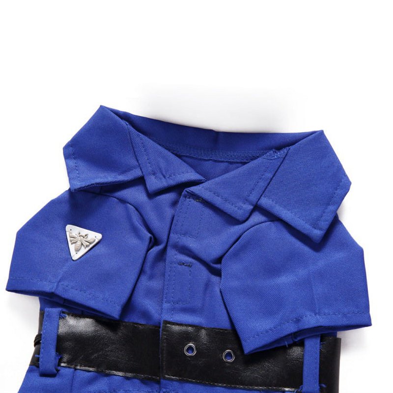 Pet Police Costume M - Dog Cat Halloween Cosplay Uniform, Wear-Resisting