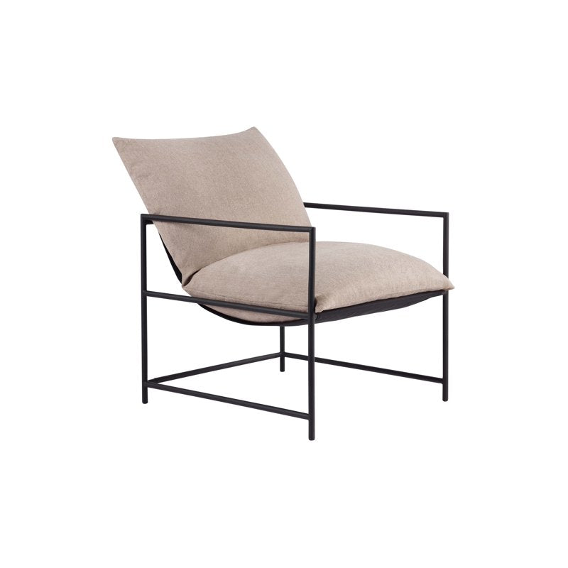 Sling Accent Chair with Metal Frame - Oatmeal