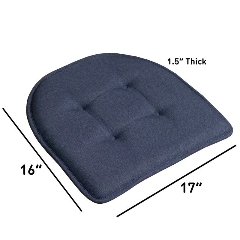 U-Shaped Memory Foam Chair Pad Cushion 2-Pack - Denim