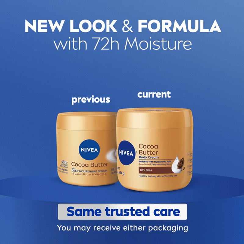 Cocoa Butter Body Cream with Hyaluronic Acid & Vitamin E for Dry Skin