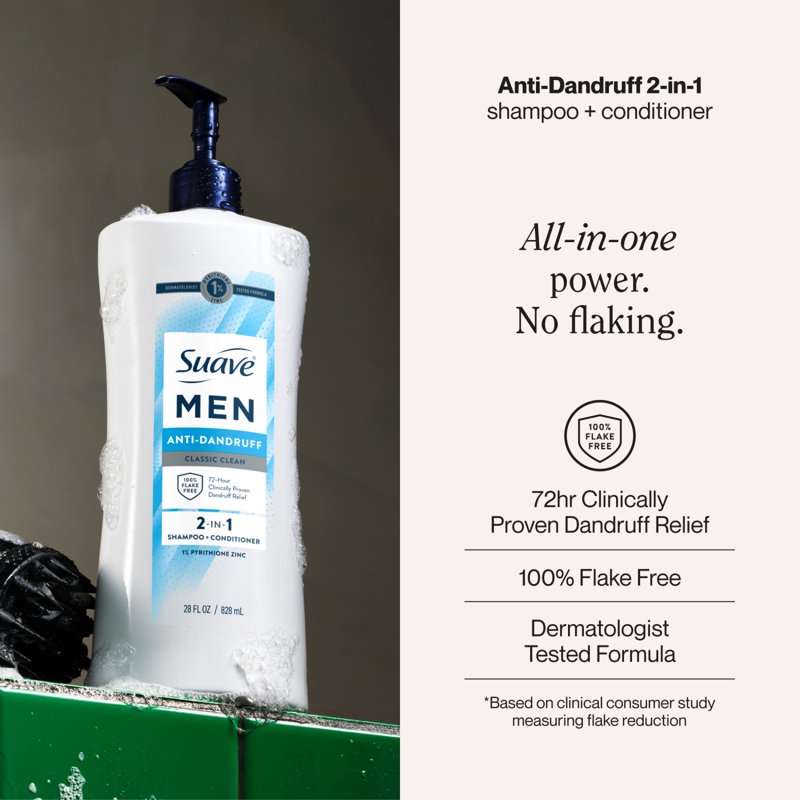 2-in-1 Anti Dandruff Shampoo & Conditioner - Classic Clean, 28 FL OZ