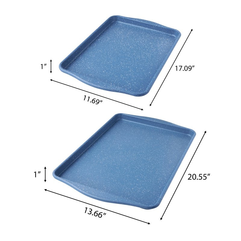 Nonstick Cookie Sheet Set - Blue Speckle, 2-Piece, 13" x 18" & 11" x 15"