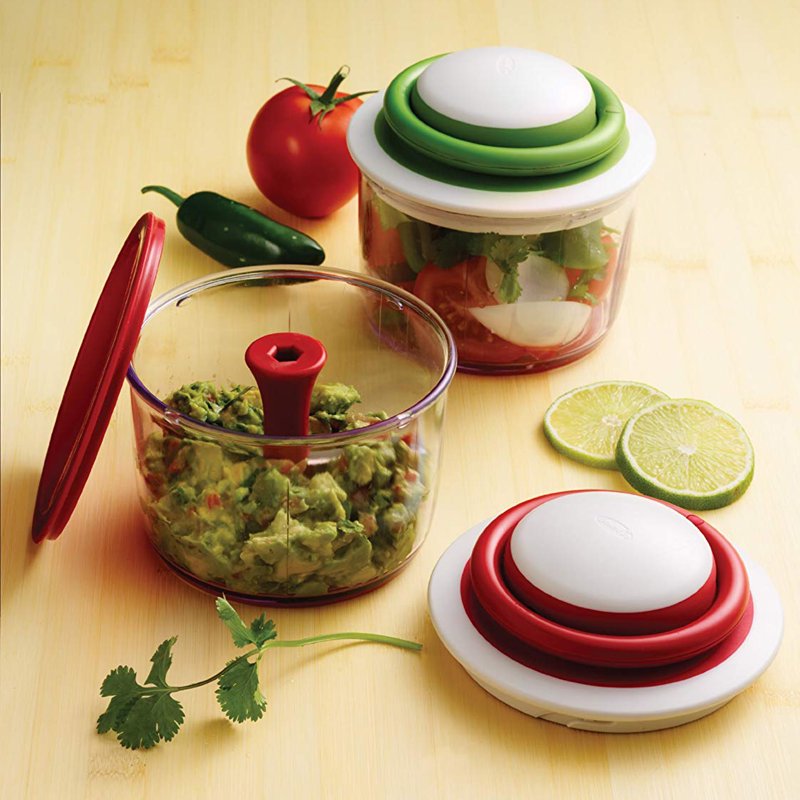Hand-Powered Food Chopper - Cherry Red VeggiChop