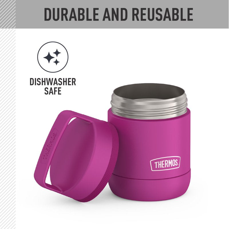 Insulated Food Jar with Handle - 10oz, Pink, Dishwasher Safe