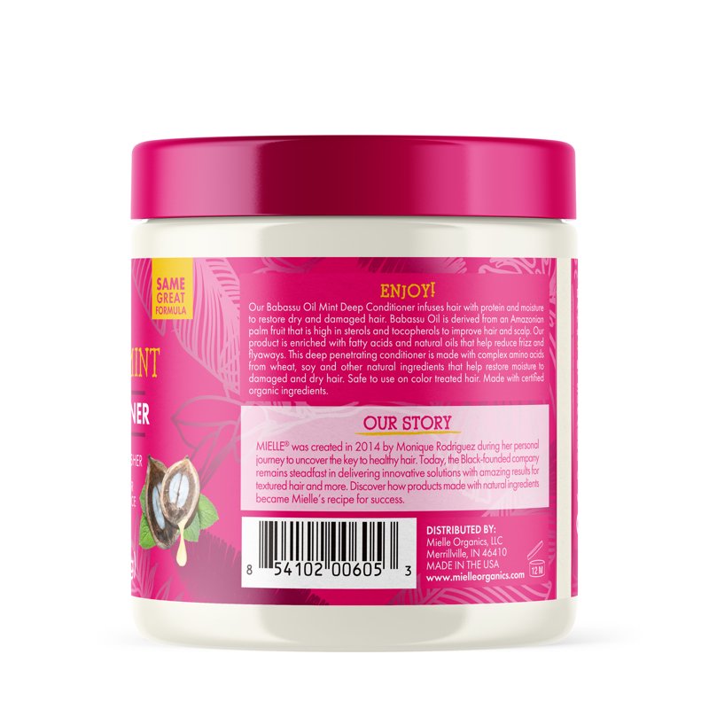 Babassu & Mint Deep Conditioner - 8 oz for Dry Hair