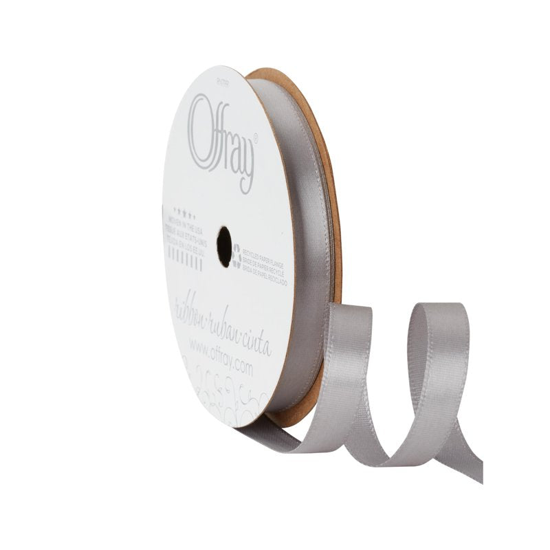 (3 Pack) Offray Satin Ribbon - Opal Gray 3/8 Inch Sewing & Craft Trim, 18 Feet Each Variation: Opal Gray, 3 Pack