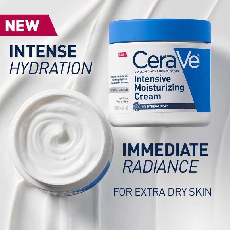 Intensive Moisturizing Cream for Very Dry Skin - 16 oz Hydrating Body Lotion
