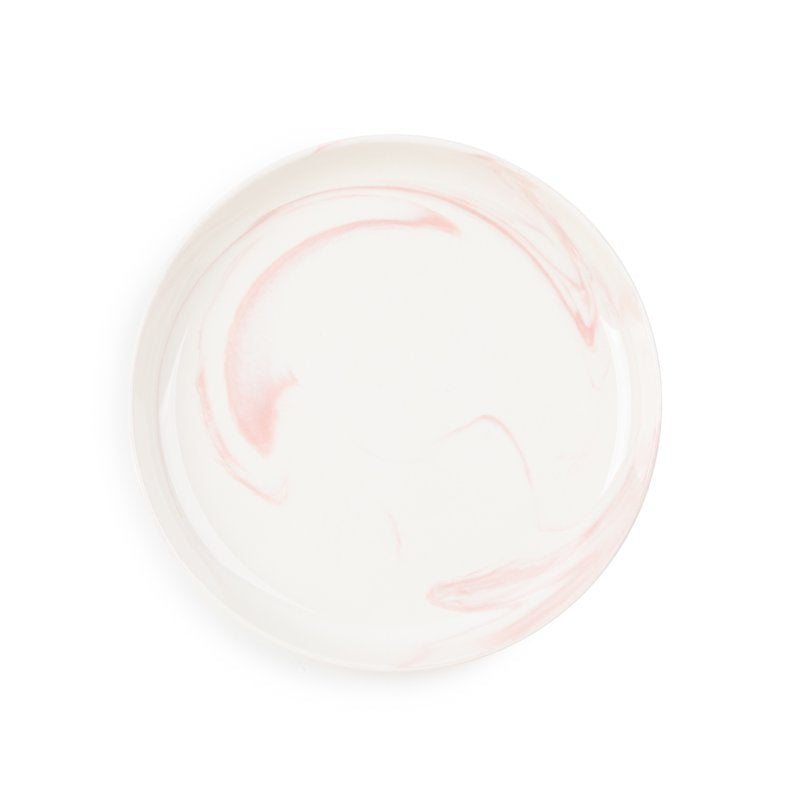 Pink Marble Stoneware Dinnerware Set - 12 Pieces