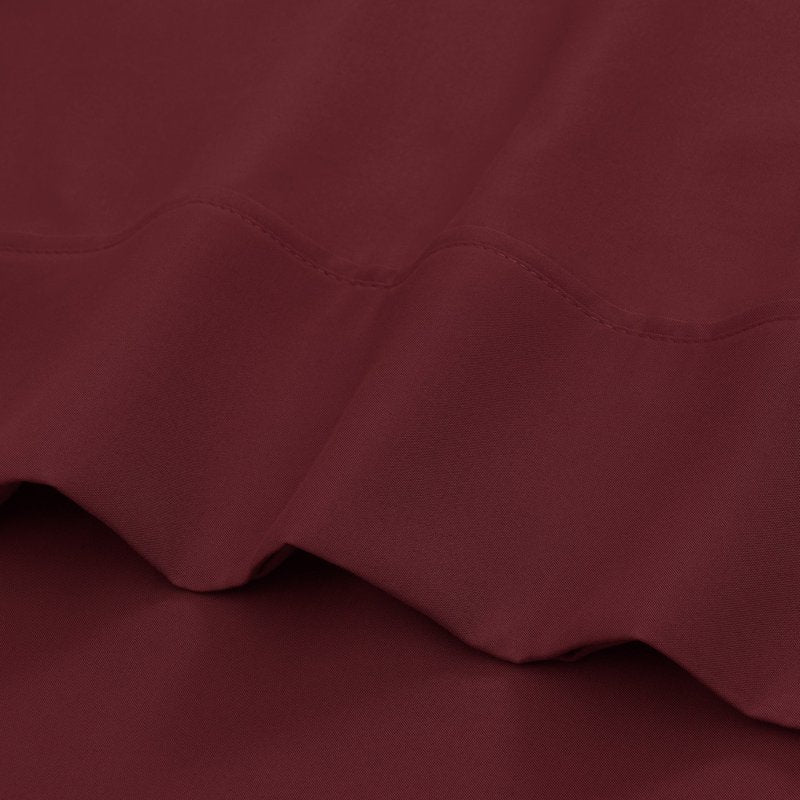 Mainstays Super Soft Brushed Microfiber Bed Sheet Set - Twin-XL, Luscious Red Merlot
