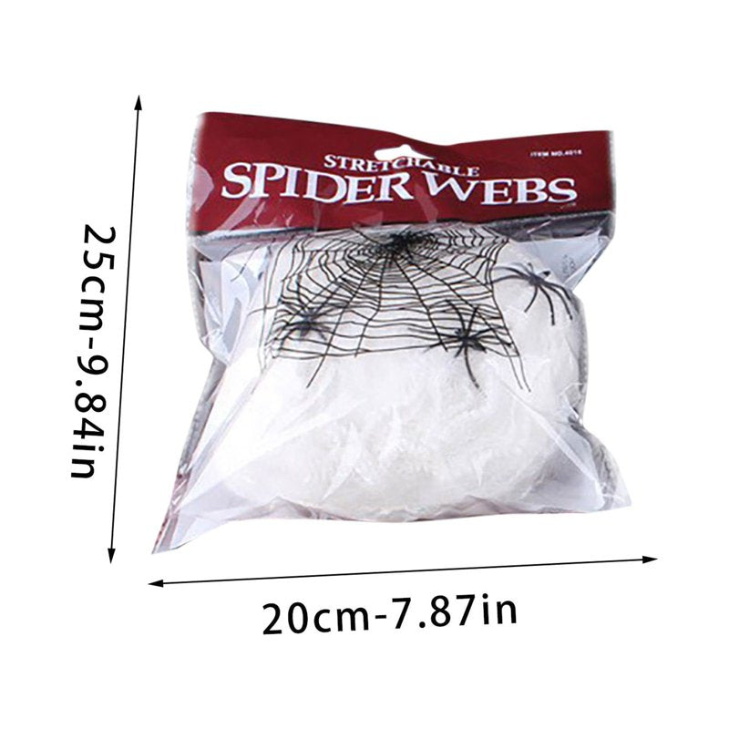20g Luminous Spider Web Decor, Stretchable Halloween Cobwebs for Indoor Outdoor Party