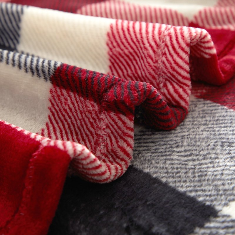 Mainstays Cozy Plush Couch Throw Blanket - Red Plaid, 50 x 60 in