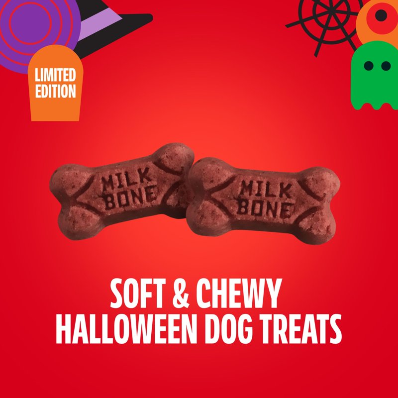 Mini Halloween Dog Treats Soft & Chewy Graveyard Bones 3 Pack - Beef & Filet Mignon, 3.7 oz