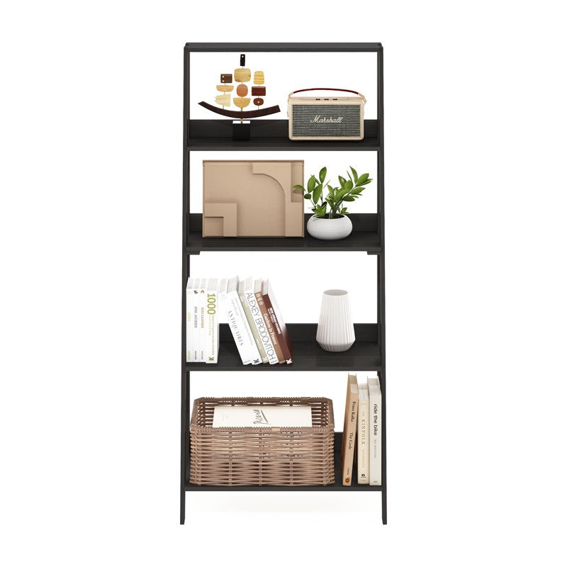 5-Tier Ladder Bookcase Display Shelf - Espresso