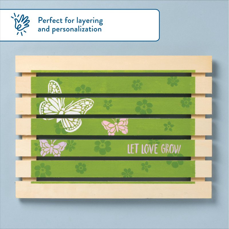 Unfinished Wooden Pallet Plaque 9.5 x 13 Inches for DIY Crafts and Decor