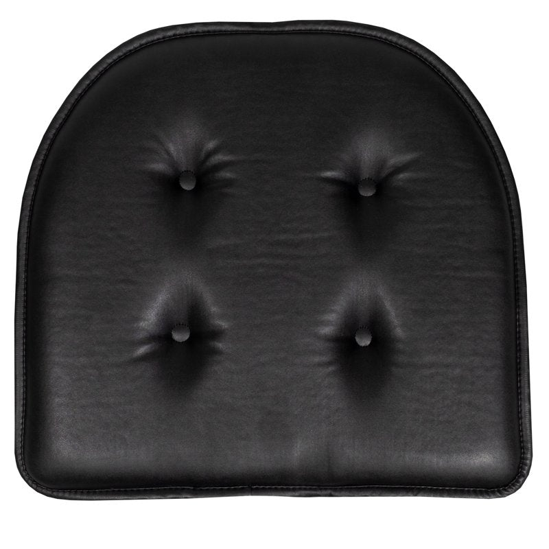 U-Shaped Memory Foam Chair Pad Cushion 4-Pack - Black