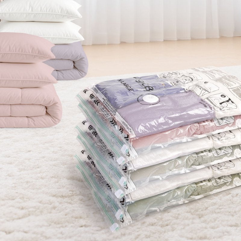 X-Large Vacuum Storage Bags - 12 Pack for Bedding & Clothes