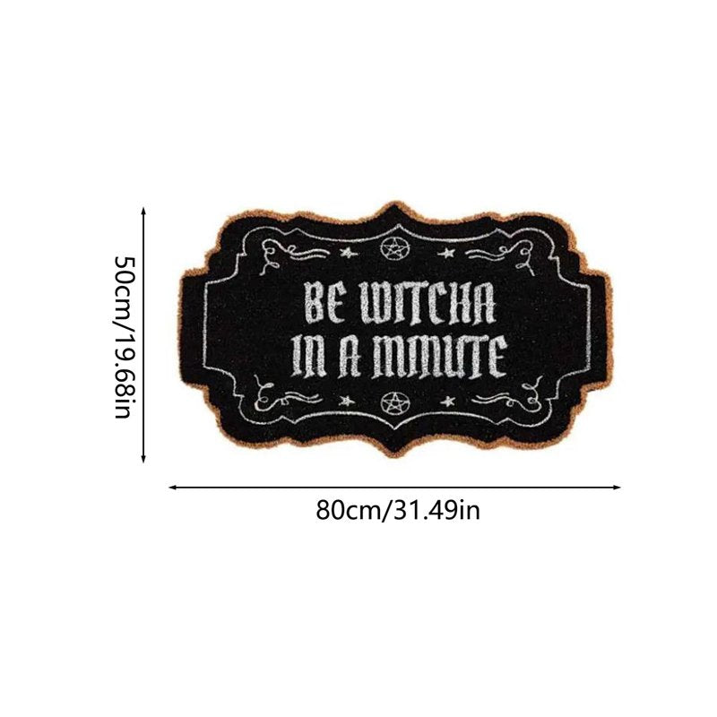 Halloween Doormat 19.7x31.4in Witch-Themed Entryway Rug - Non Slip Porch Decor C