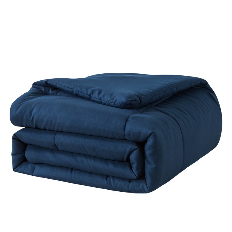 Twin XL Navy Solid Hypoallergenic Down Alternative Comforter