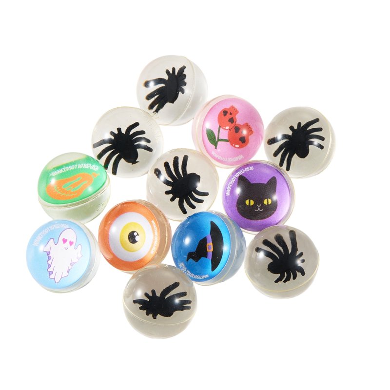 Halloween Bouncy Balls Party Favors - Multicolor 12 Pack for Kids and Parties